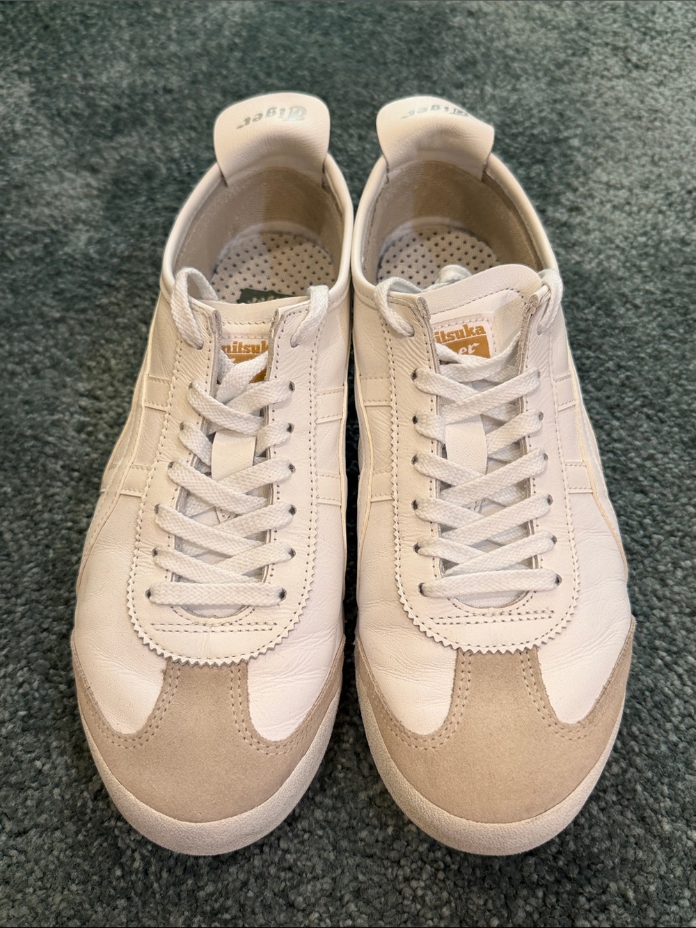 Onitsuka Tiger by Asics Men’s White and Tan Low-Top Sneakers